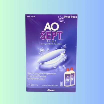 Alcon AO Sept Plus 雙氧水隱形眼鏡護理系統 360ml x 2支